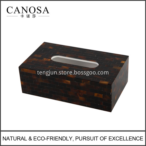Five Star Hotel Brown Seashell Tissue Holder
